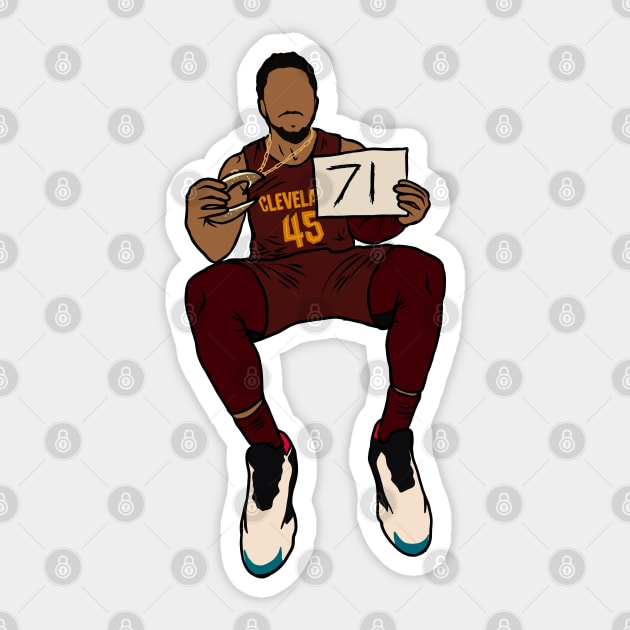 Donovan Mitchell 71 Points Sticker by rattraptees